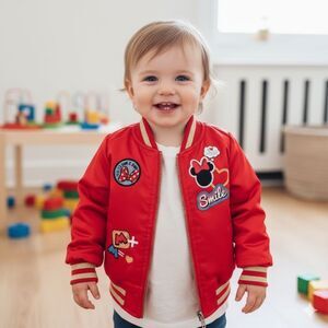 Toddler Red Disney Minnie,Mickey 3T jacket